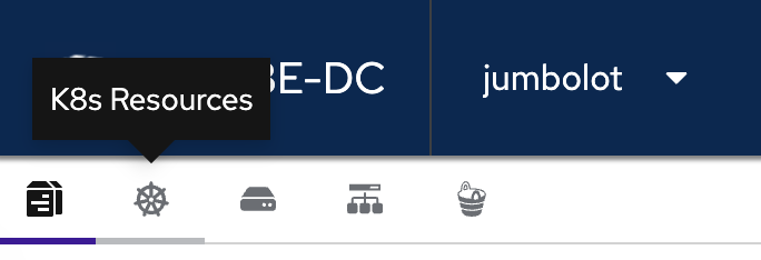 Resource navigation tabs